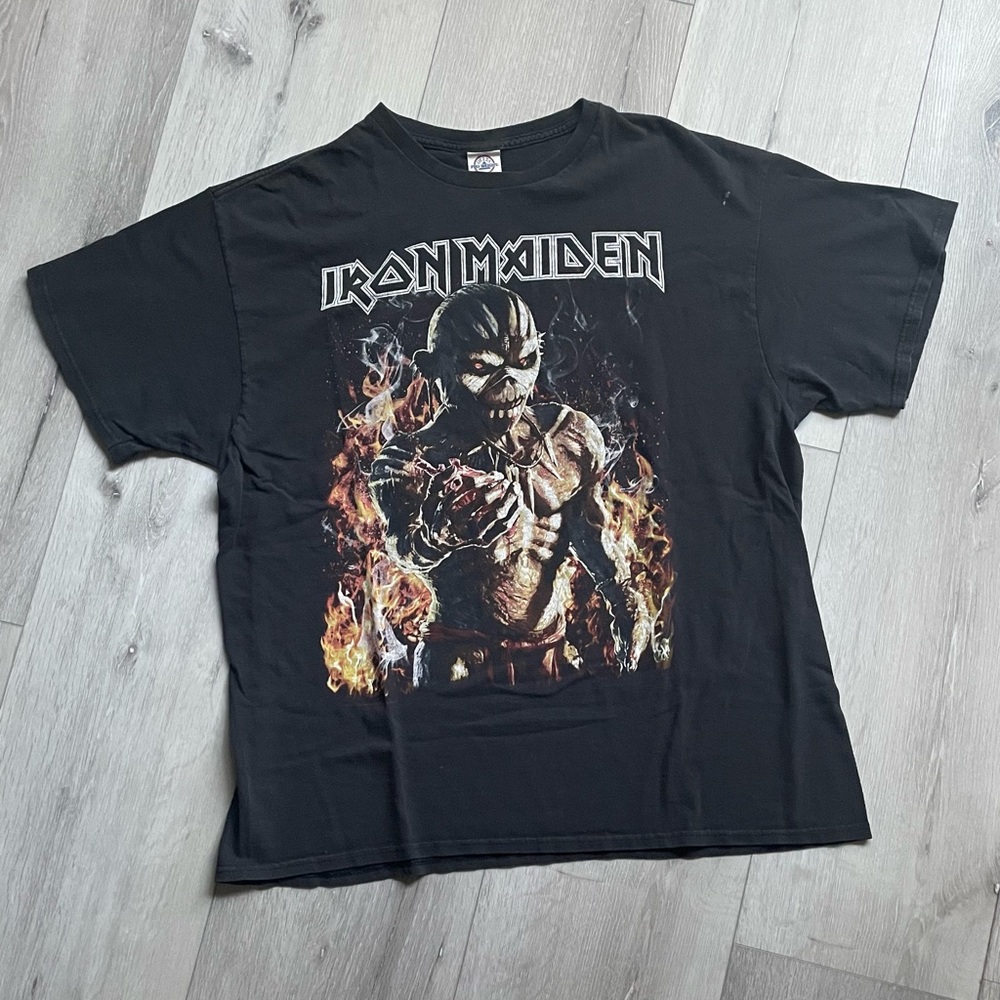 🔥 Vintage Iron Maiden Tour T-Shirt - Awesome Fader - Size Large